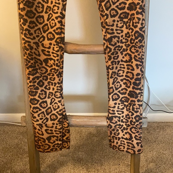F21 Suede Cheatah Pants - Picture 2 of 5